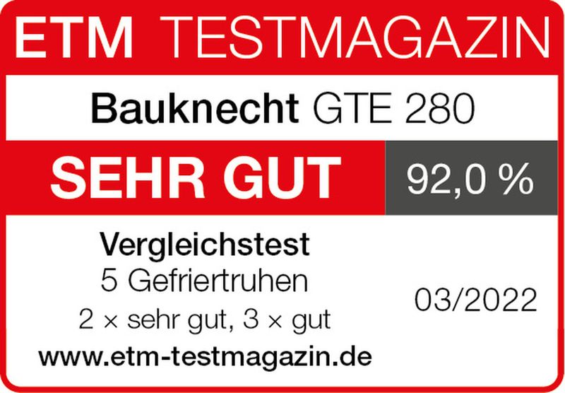 Bauknecht-Gefrierteil-Standgerat-GTE-280-Weiss-Award