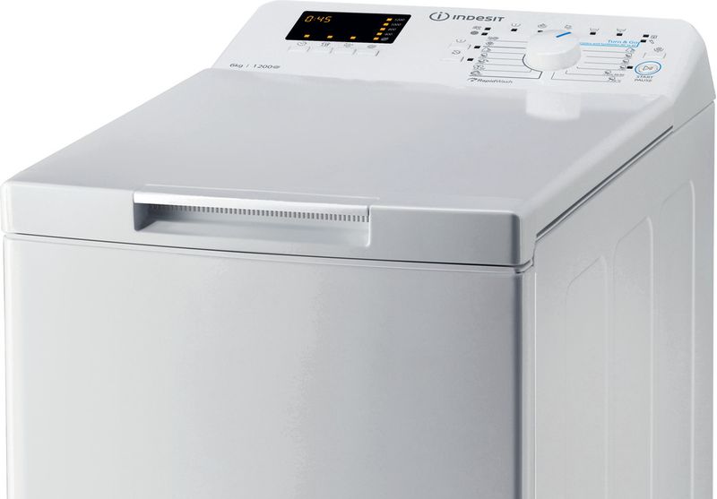 Indesit Waschmaschine Standgerät BTW D61253 N (EU) Weiss Toplader D Control panel