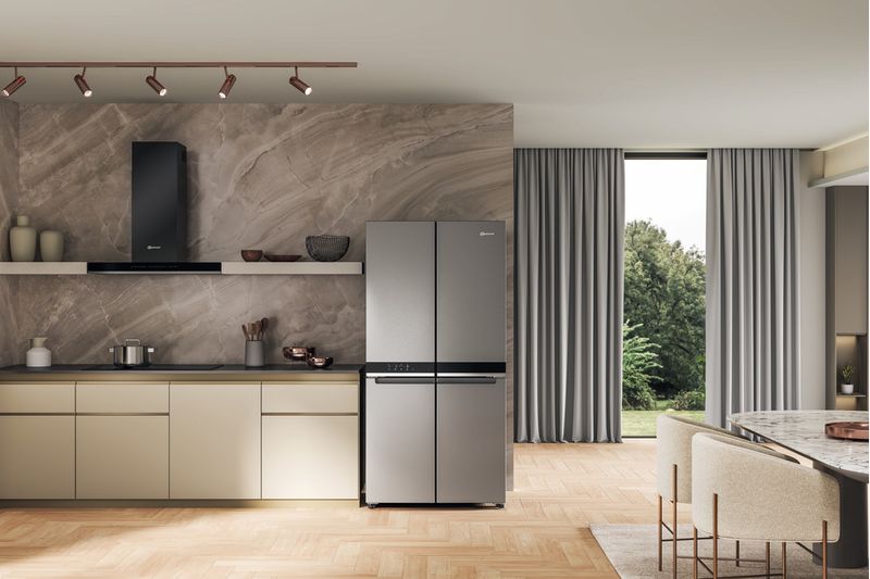 Bauknecht Side-by-Side Standgerät BKQ9 U3L EF Inox Look Lifestyle frontal