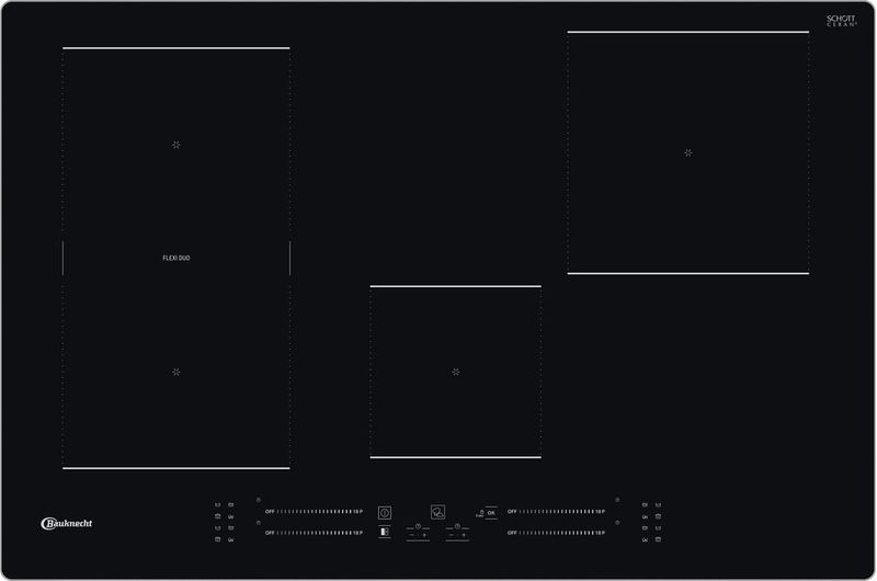 Bauknecht Kochfeld BS 2677C AL Schwarz Induction vitroceramic Frontal