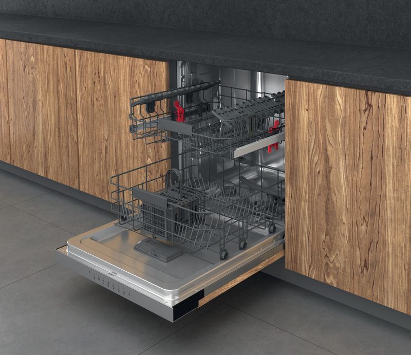 Bauknecht Dishwasher Einbaugerät BKBC 3C26 X Teilintegriert E Perspective open