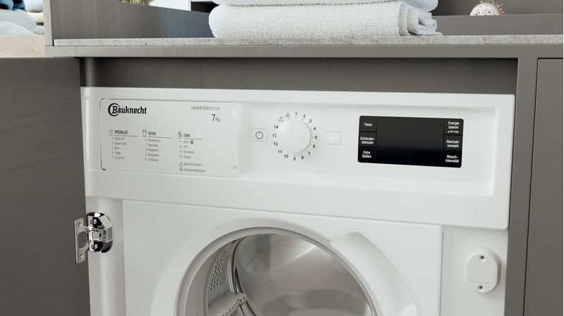 Bauknecht Waschmaschine Einbaugerät BI WMBG 71483E DE N Weiss Frontlader D Lifestyle control panel