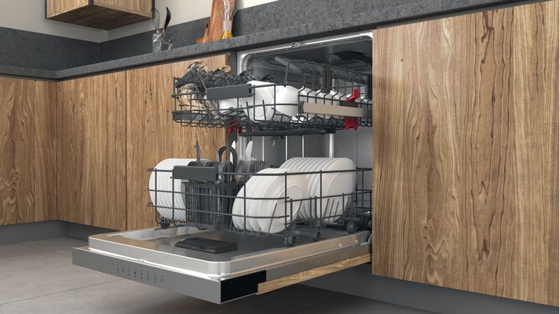 Bauknecht Dishwasher Einbaugerät BKBC 3C26 X Teilintegriert E Lifestyle perspective open