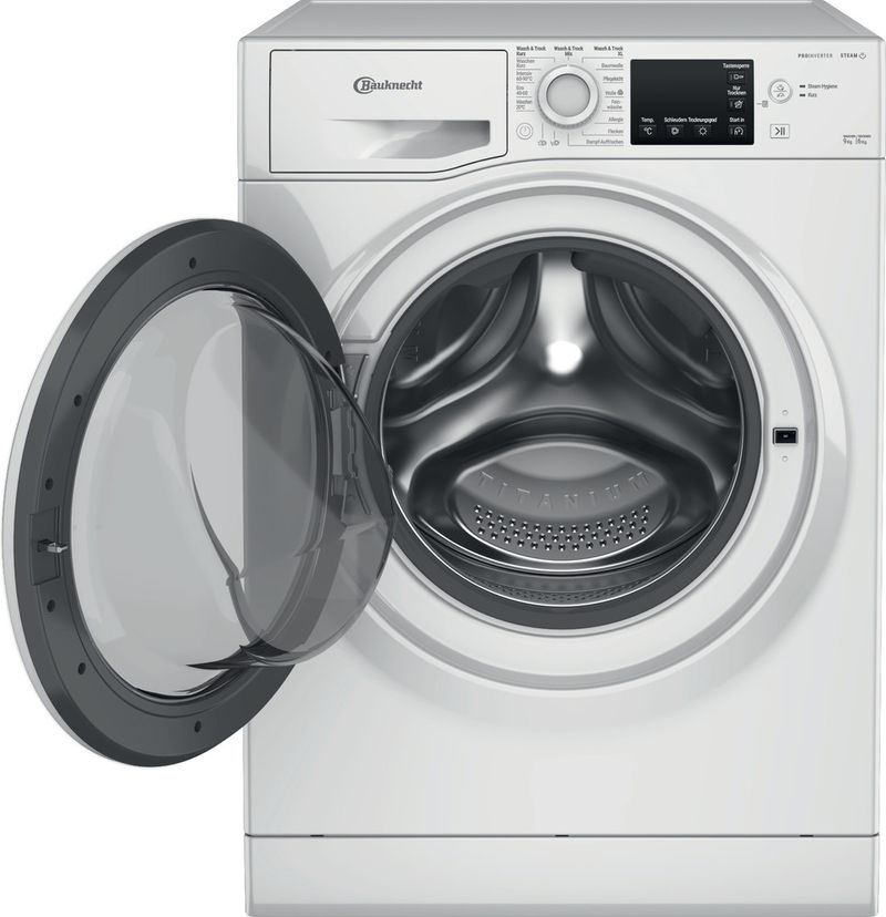 Bauknecht-Waschtrockner-Standgerat-WATK-Pure-96-43-N-Weiss-Frontlader-Frontal-open