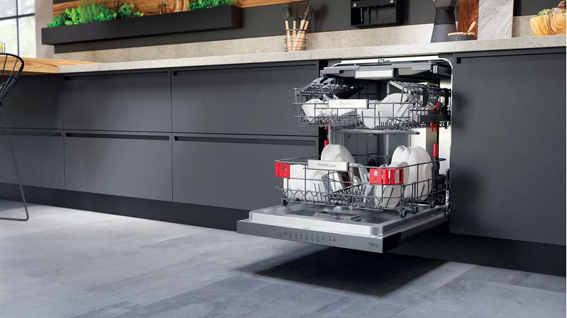 Bauknecht Dishwasher Einbaugerät BBO 3O539 PLGT Teilintegriert B Lifestyle perspective open