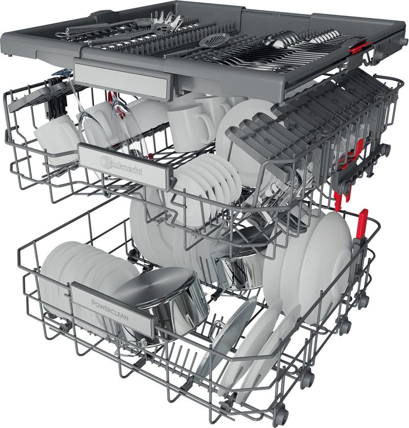 Bauknecht Dishwasher Einbaugerät BBO 3O41 PLT Teilintegriert C Technical Translucent