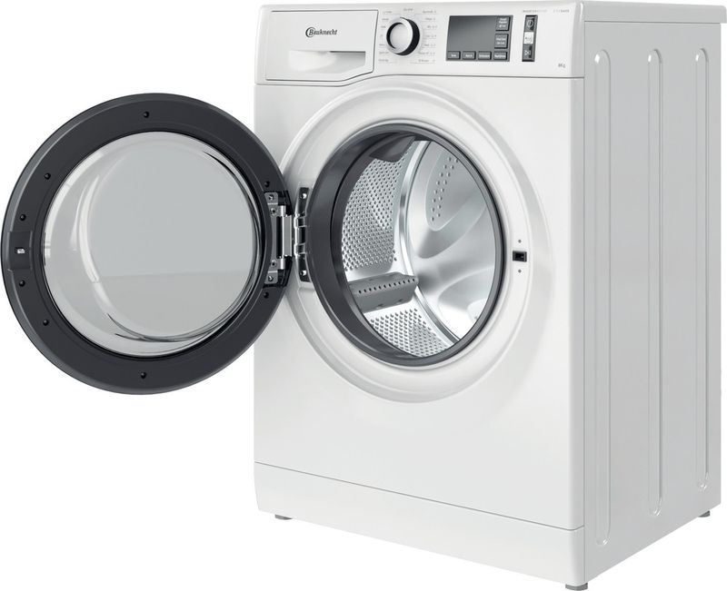 Bauknecht-Waschmaschine-Standgerat-WM-Pure-8A-Weiss-Frontlader-A-Perspective-open