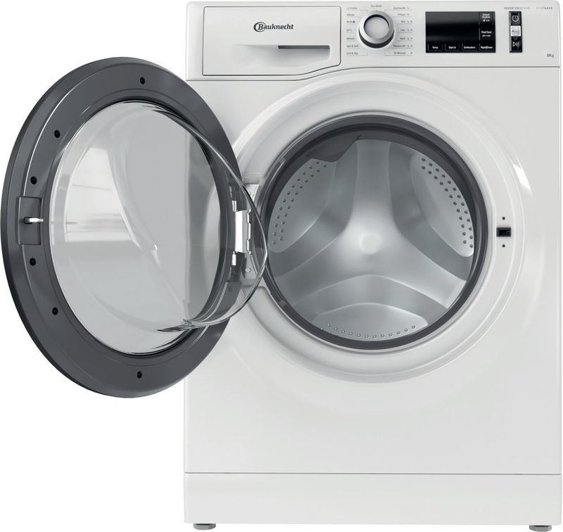 Bauknecht-Waschmaschine-Standgerat-WM-Pure-8A-Weiss-Frontlader-A-Frontal-open