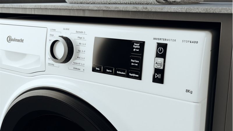 Bauknecht-Waschmaschine-Standgerat-WM-Pure-8A-Weiss-Frontlader-A-Lifestyle-control-panel