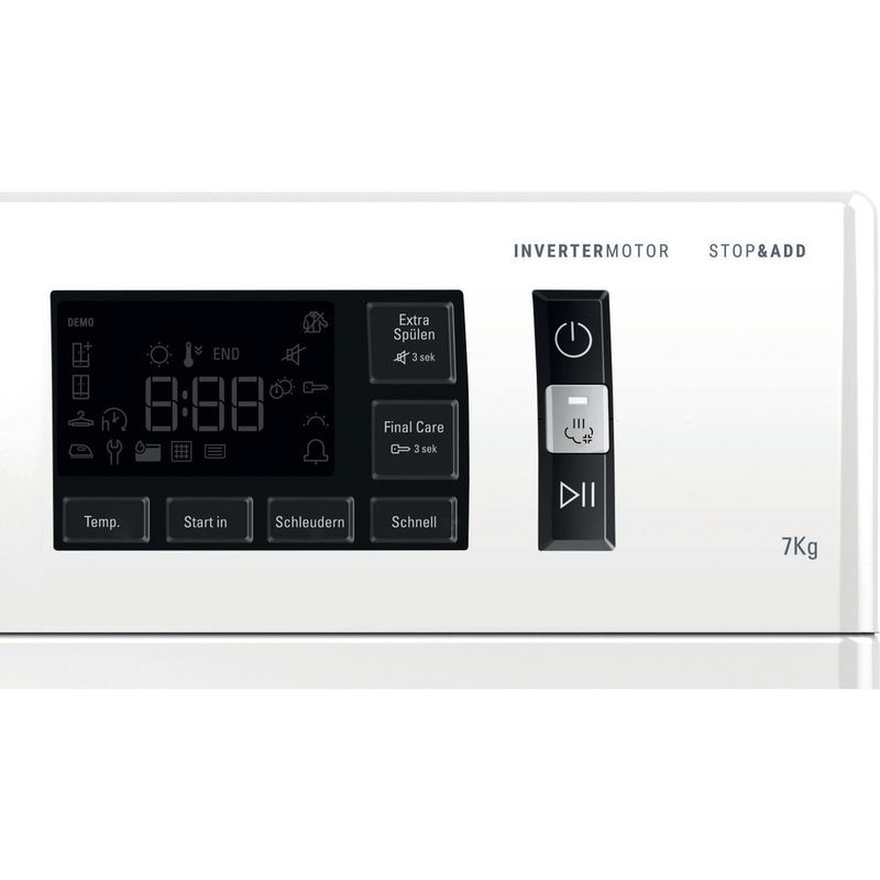 Bauknecht Waschmaschine Standgerät WM Elite 711 B Weiss Frontlader B Control panel