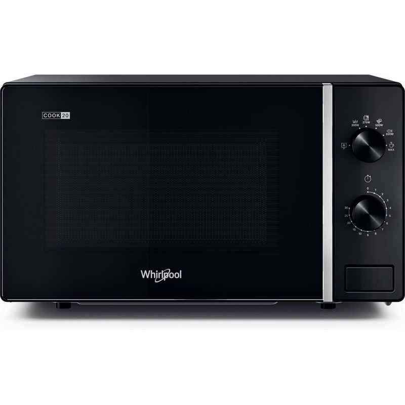 Whirlpool Mikrowelle Standgerät MWPS 101 B Schwarz Mechanisch 20 Nur Mikrowelle 700 Frontal