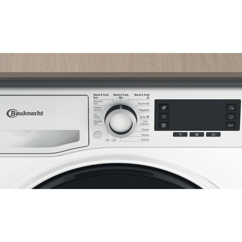 Bauknecht Waschtrockner Standgerät WATK Sense 117S 52 N Weiss Frontlader Control panel