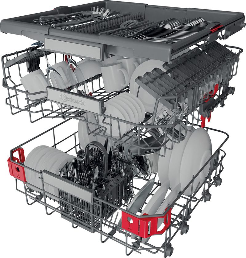 Bauknecht Dishwasher Einbaugerät B0I D551A S Vollintegriert (Lieferung ohne Möbelfront) B Rack