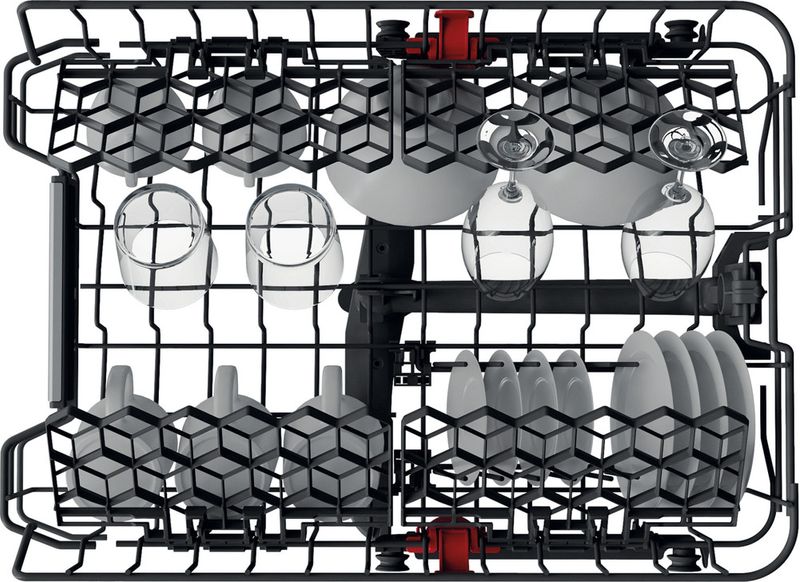 Bauknecht Dishwasher Einbaugerät BSIO 3T223 PE X Vollintegriert (Lieferung ohne Möbelfront) E Rack