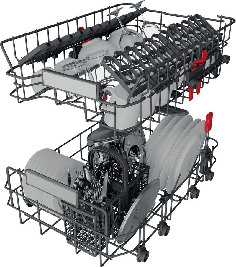 Bauknecht Dishwasher Einbaugerät BSIO 3T223 PE X Vollintegriert (Lieferung ohne Möbelfront) E Technical Translucent