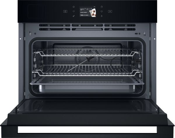 Bauknecht Mikrowelle Einbaugerät BCT9A9PHTSK Schwarz Elektronisch 53 Kombinationsbetrieb mit Mikrowelle 950 Frontal open