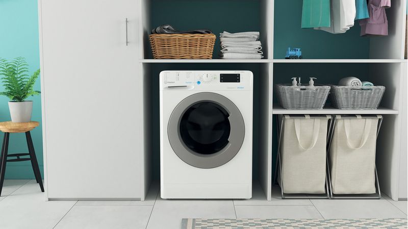 Indesit Waschtrockner Standgerät BDE 96435 9EWS EU Weiss Frontlader Lifestyle frontal