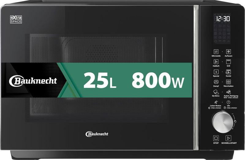 Bauknecht-Mikrowelle-Standgerat-MF-255-B-Schwarz-Elektronisch-25-Kombinationsbetrieb-mit-Mikrowelle-800-Frontal