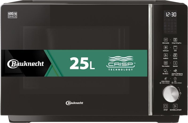 Bauknecht-Mikrowelle-Standgerat-MF-258-B-Schwarz-Elektronisch-25-Kombinationsbetrieb-mit-Mikrowelle-800-Frontal