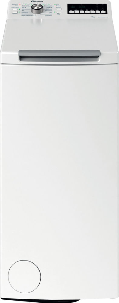 Bauknecht Waschmaschine Standgerät WAT Eco 712 B3 Weiss Toplader D Perspective