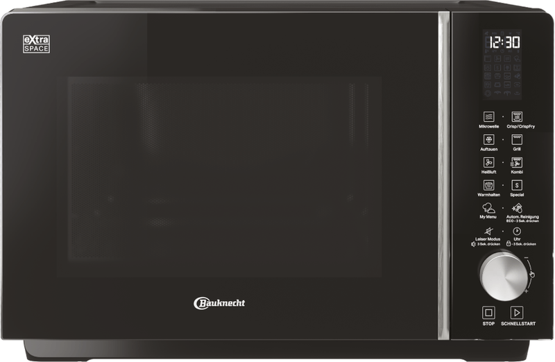 Bauknecht Mikrowelle Standgerät MF 258 B Schwarz Elektronisch 25 Kombinationsbetrieb mit Mikrowelle 800 Frontal